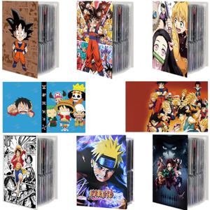 240pcs 카드 앨범 도서 나루토 드래곤 볼 Goku Vegeta 원피스 Luffy Zoro지도 편지 홀더 바인더 카드 노트북 컬렉션 장난감