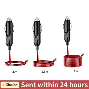 12V 24V 자동차 시가 라이터 플러그 남성 커넥터 와이어 20A 퓨즈 범용 자동차 시가 라이터 플러그 전원 코드