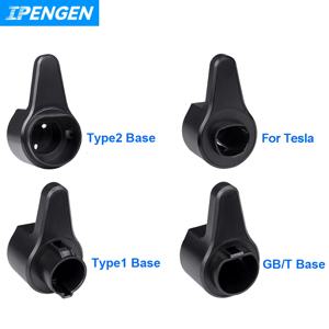 IPENGEN 전기 자동차 차량 충전 주최자 소켓 Type2 Type1 GBT Tesla EV 충전기 케이블 홀더 플러그 벽 장착 브래킷