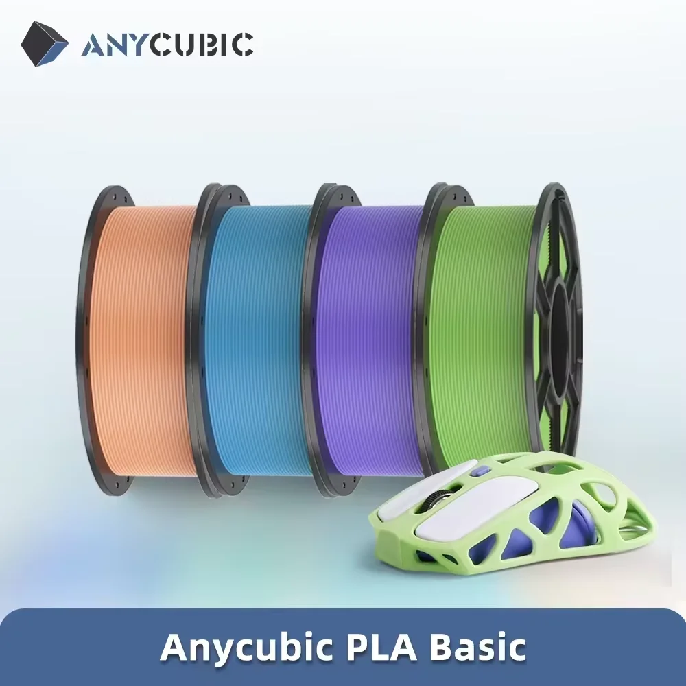ANYCUBIC 3D 프린터 필라멘트 PLA 다색 1.75mm FDM 3D 프린터 K3 콤보 S1C 용 친환경 플라스틱 고무 소재