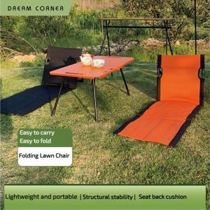 등 지지대 있는 휴대용 캠핑 의자, 바닥 의자, 잔디 낚시 하이킹 표백제 쿠션 시트 패드, 야외 콘서트 마당