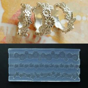 실버 클레이 링 실리콘 몰드, 섬세한 링, 실버 클레이 링 및 보석상용 실리콘 몰드 제작