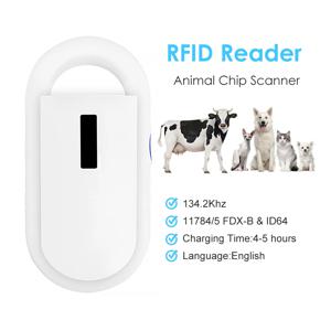 충전식 134.2KHz 동물 마이크로칩 RFID 리더 |   개 고양이 관리를 위한 PT160 휴대용 디지털 ID 애완동물 칩 스캐너
