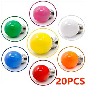 10PCS 20PCS 30PCS E27 B22 LED 컬러 전구 8 색 사용 가능 AC220V LED 크리스마스 장식 바 에너지 절약 램프