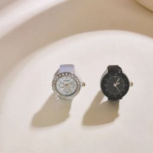 미니 빈티지 손가락 반지 시계 라운드 크리 에이 티브 석영 시계 패션 커플 시계 액세서리