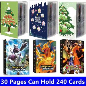 크리스마스 240pcs 앨범 Charizard 카드 앨범 도서 만화 애니메이션 새로운 240PCS 게임 카드 홀더 컬렉션 폴더 아이 멋진 장난감 선물