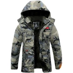 위장 다운 파카 재킷 2024 남성 파카 후드 코트 남성 모피 칼라 파카 겨울 재킷 남성 군용 코튼 오버코트