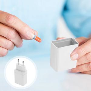 1개 충전 헤드 숨김 수납함 가짜 플러그 안전 홀더 비밀 컨테이너 돈 보관함 다용도 금고 키 보관함 벽걸이형