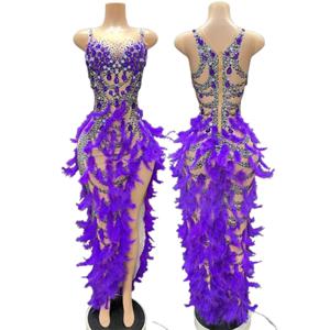 보라색 원피스 아우라 볼 현대 무용 공연 세트, 생일 파티 사진 컬렉션, 날짜 휴가, 시크하고 달콤한 이브닝 원피스