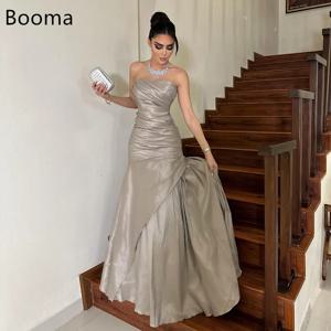 Booma 우아한 이브닝 드레스 여성을위한 인어 공식 파티 가운 Strapless 바닥 길이 댄스 파티 드레스 사용자 정의