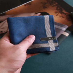 남성용 우아한 순면 손수건 빈티지 스타일 땀 닦기 스승의 날 선물 세 개 묶음 전통 중국 디자인