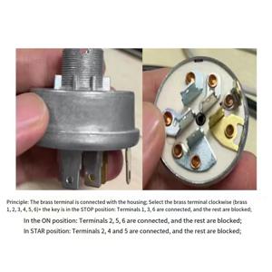 잔디 깍는 기계 점화 스위치 잔디 깍는 기계 및 농업 차량 트랙터용 6핀 점화 스위치 532102972   /33-399G