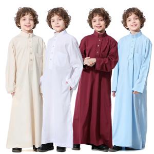 Abaya 두바이 긴 가운 소년 Jilbab Khimar 터키 라마단 이슬람 의류 Kaftan 모로코 이슬람 Hijab Abayas 아랍 이슬람 의류