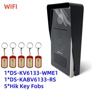 Hikvision 무선 IP 비디오 인터콤 시스템 DS-KH6350-WTE1 DS-KH9310-WTE1 실내 모니터 화면 무선 초인종 DS-KV6133-WME1