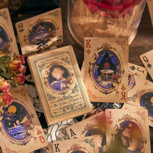 4 스타일 55pcs 빈티지 스타일 포커 카드 놀이 세트 매직 카드 포커 내구성 방수 카드 데크 보드 게임 레트로 포커