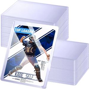 25-100pcs 게임 카드 슬리브 홀더 PVC 트레이딩 카드 TopLoaders 하드 플라스틱 장난감 탑 로더 프로텍터 보관 선물 3x4in