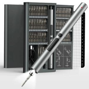 75 in 1 정밀 전기 스크루드라이버 세트, 71개의 자기 필립스 Torx 비트 3개의 LED 조명 다기능 전원 수리 도구