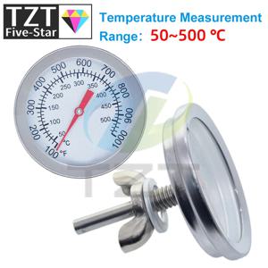 52mm 0-120 섭씨 피자 오븐 온도계 스테인레스 스틸 야외 실내 그릴 바베큐 스토브 온도계 음식 요리