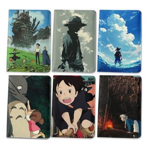 일본 애니메이션 만화 여권 홀더 커버 여성 남성 여행 필수 여권 지갑 항공권 신용 카드 홀더 케이스