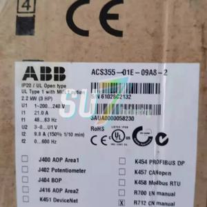 ACS355-01E-07A5-2 ACS355-01E-09A8-2 주파수 변환기 창고에 신규 입고