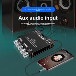 ZK-TB21 Bluetooth 5.0 서브우퍼 증폭기 보드 50Wx2+100W 2.1 채널, TPA3116D2 전력 오디오