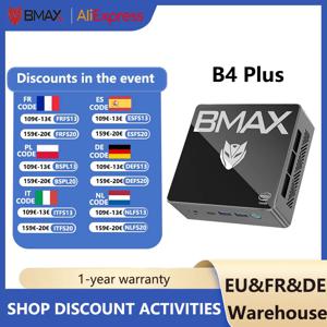 BMAX-B4 Plus 미니 컴퓨터, 인텔 12세대 N100, 3.4GHz 16GB 램 512GB SSD 2 HDMI, 1개의 Tipo-C 그래픽 카드, 4K ~ 60Hz