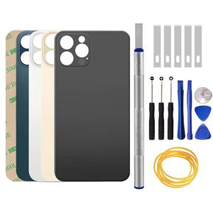 아이폰 12 프로 맥스 대형 카메라 홀 유리 패널 12 프로 배터리 백 커버 하우징 케이스 후면 유리 수리 도구 3M 접착제 추가