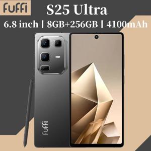 글로벌 비전 S25 울트라 스마트폰 안드로이드 4100mAh 8GB 램 256GB 저장용량 6.8인치 720x1600HD 16+32MP 4G 5G 네트워크 휴대폰