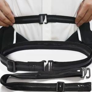 1/2PCS 미끄럼 방지 조절 가능한 탄성 허리띠 주름 방지 셔츠 남성용 벨트 비즈니스 유지