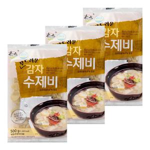 송학 감자 수제비 500g 3개 국수스프 야채스프 동봉