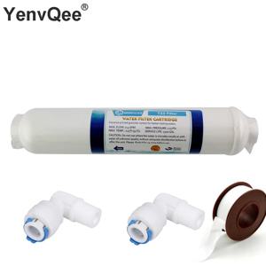 10 인치 T33 2pcs 피팅 정수기 인라인 코코넛 탄소 포스트 워터 필터 역삼 투용 5 마이크론 탄소 필터