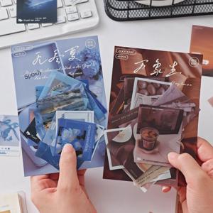 Ins 풍경 및 음식 스티커 팩 Pvc 스티커 팩 한국 스타일 Ins 핸드북 소재 DIY 장식 재료 스티커 40개