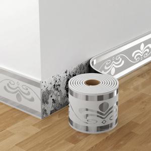 롤형 셀프 접착 베이스보드 트림 - 거실 침실 홈데코용 충돌 방지 방수 벽면 베이스보드 스티커