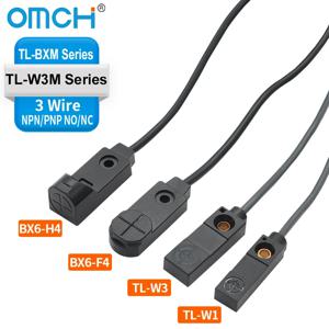 OMCH TL-W3 시리즈 3mm 4mm 비접촉식 NPN/PNP 금속 감지 소형 사각 스위치 DC 3선 유도 근접 센서