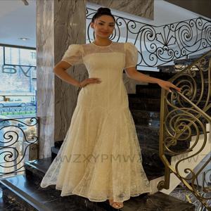 맞춤형 졸업 드레스 Ypmwzx 보석 장식 A라인 발목 길이 생일 드레스 이브닝 드레스 원피스