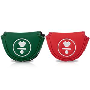 패션 느낌의 느낌표 + 이중 귀 디자인 스타일 퍼터 헤드 커버, 반원형 퍼터 커버, 퍼터 헤드 커버 — PU 소재