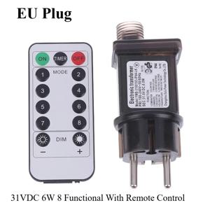 전원 어댑터 미국/EU 플러그 AC 31V 6W 8 기능 원격 제어 포함 LED 램프 드라이버 스위치 어댑터 IP44 변압기 변환기