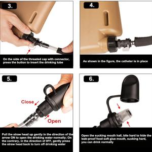 야케다 1.75L 하이드레이션 물병 파이프 포함 다기능 물통 조끼 라이너 EVA 식품 등급 물주머니 신형 물통 삽입판