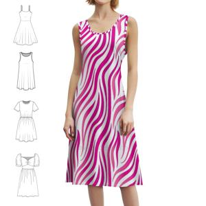 핫핑크 여성 우아한 파티 드레스 A라인 드레스 짧은/긴/소매 없는 옵션 선택 가능 자매들 시스터리러브 아카 델타 소로스