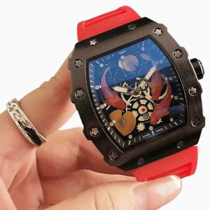 남성용 멋진 맞춤형 시계, 합금 케이스, 잉어 디자인, 쿼츠 무브먼트, 6시 방향 달력