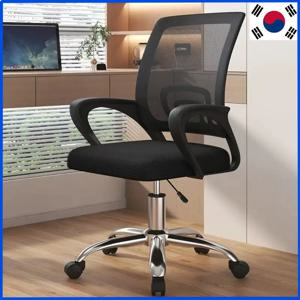 통기성 인체공학적 사무용 의자 - 요추 지지대와 중간 등받이 디자인이 있는 조절 가능한 메쉬 책상 의자로 하루 종일 편안함을 제공합니다