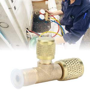 에어컨 라인 수리 도구 1/4SAE 배기 밸브 에어컨 냉매 충전 어댑터 밸브 (R22, R12, R134 용)