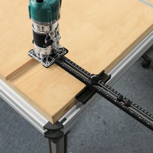 미터법 및 인치 라우터 밀링 그루브 브래킷, 다기능 캐비닛 하드웨어 지그 및 라우터 가이드, 라우터 원형 절단 지그 도구