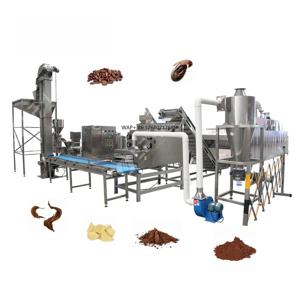 카카오 정제 기계 코코아 가공 공장 카카오에서 초콜릿 생산