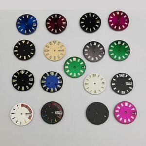 NH35용 수정된 액세서리, 표면 28.5MM 슈퍼 그린 야광 다이얼, NH36 칼리버용 금도금 스터드