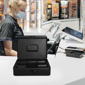 잠금 기능이 있는 금속 현금 상자 비밀번호로 보호된 성인용 안전한 돈 은행 대용량 동전 보관 돼지 저금통 금고