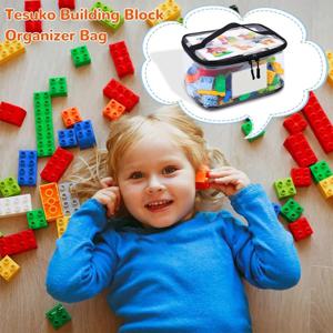 레고와 호환되는 블록, 부품 분류 보관함, 작은 입자 장난감 보관 가방 핸드백