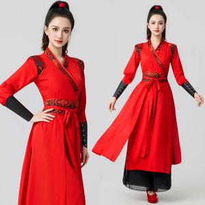 신고전주의 무용 공연 의상, 충성과 헌신을 기리는 공연용 부채, 스퀘어 댄스 및 무술 의상