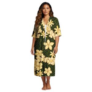 최신 디자인 하와이 모키하나 레이 공예 맞춤 여성 의류 사모아 파티 여성용 카디건 코트 폴리네시아 여성 기모노 카디건