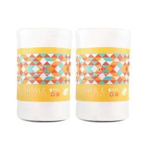 Happyflute 2롤 세트 100% 생분해성 및 플러시 가능한 대나무 섬유 기저귀 라이너 천 기저귀 라이너